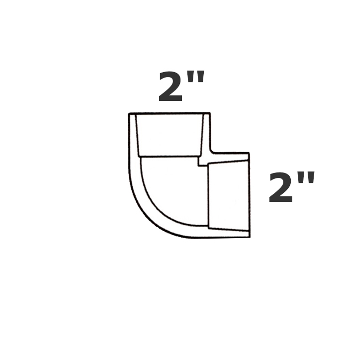 Elbow grey 90  2 sl x 2 sl sch 40