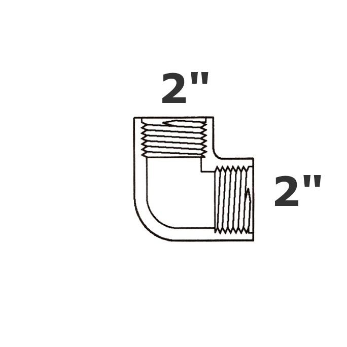 Codo gris 90° 2 FPT x 2 FPT sch 40