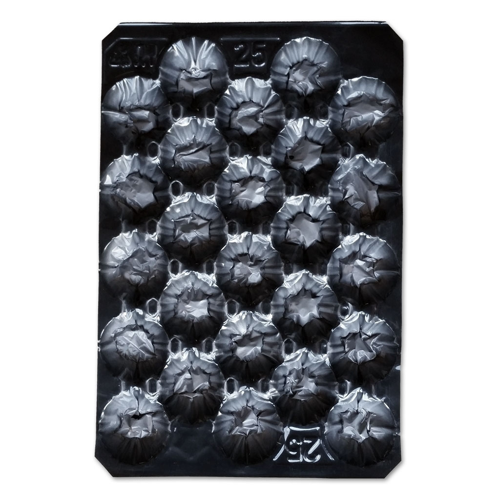 #25 Células negras  6,8 kg/15 lb (270 g/9,5 oz Tomates) 500/caja