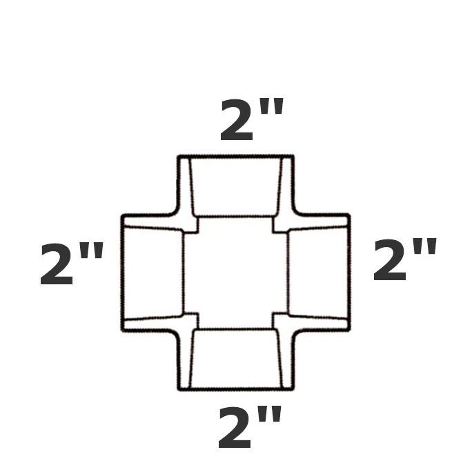 Croix grise 2 sl x 2 sl x 2 sl x 2 sl sch 40