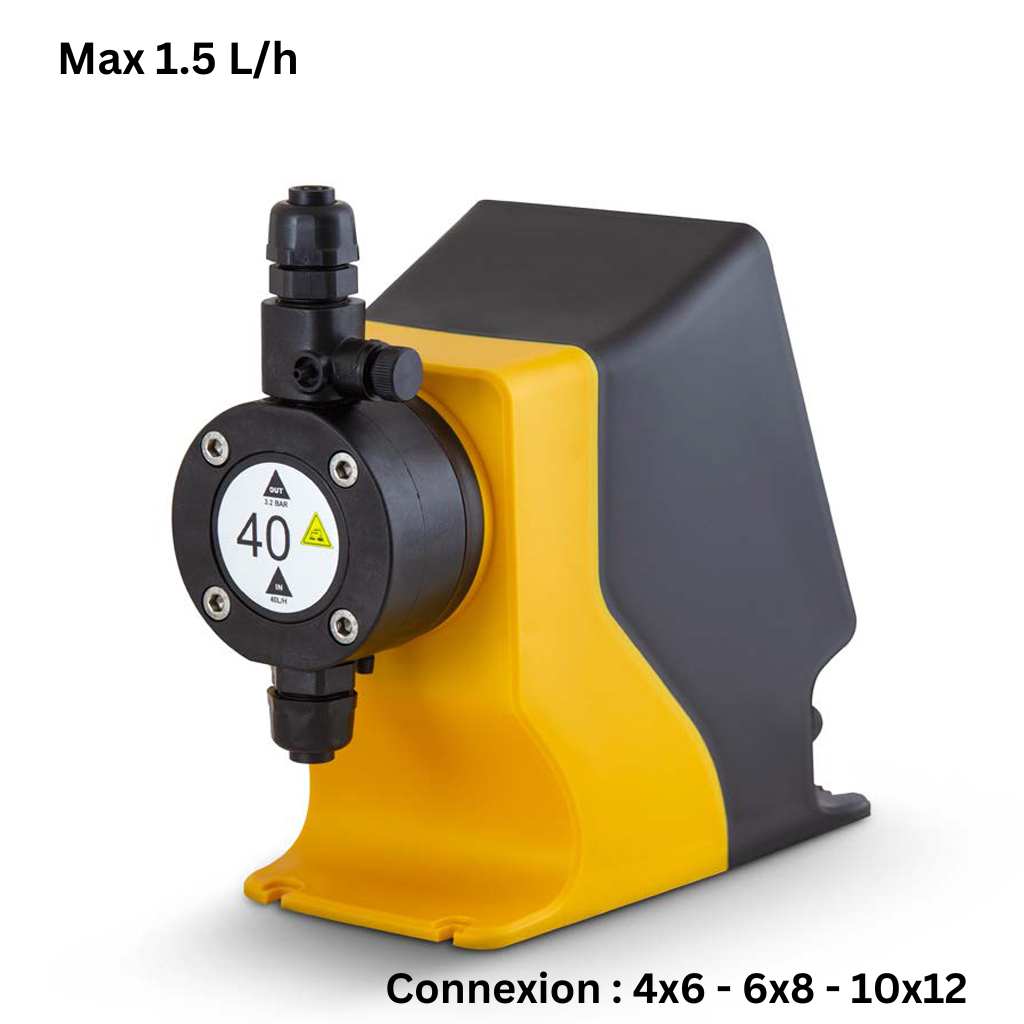 ITC DOSmart AC diaphragm dosing pump  1.5 l/h 16 bar  adapter included: 4x6