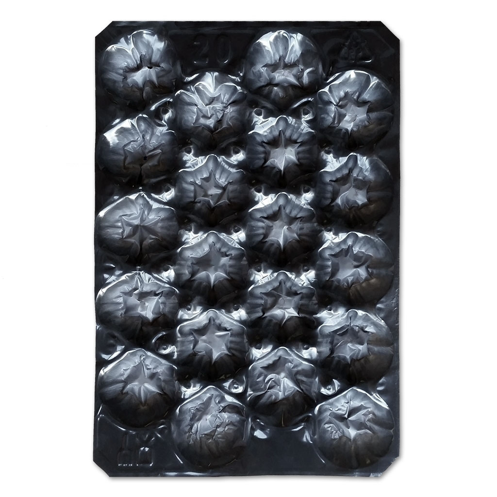 Fruit trays #20 black 30g (tomatoes 340g/12.2oz) (500/cs)