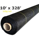 Black yellow-lined woven ground cover 3.05mx100m (10'x 328') 110g, permeable