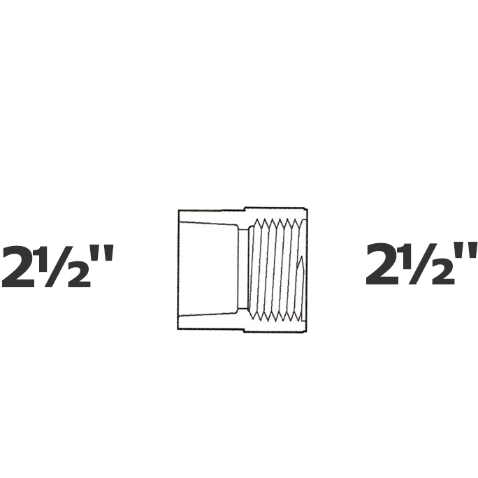 Adapter grey 2 1/2 sl x 2 1/2 FPT sch 40