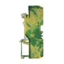 Borne de protección para 4 conductores 28-12 AWG modelo Wago 280-837, para carril 35x15 y 35x7,5mm