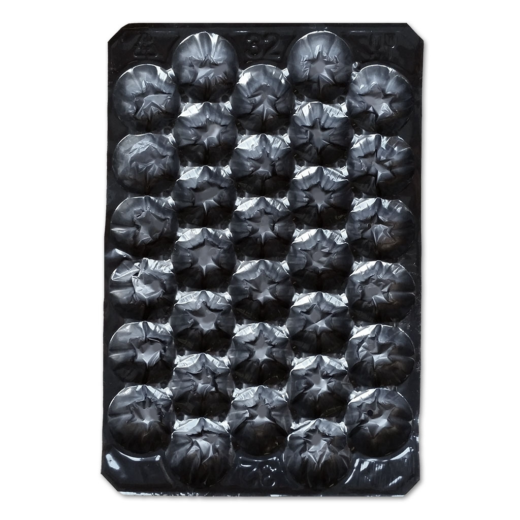 Fruit trays #32 black (tomatoes 210g/7.4oz)  (500/cs)