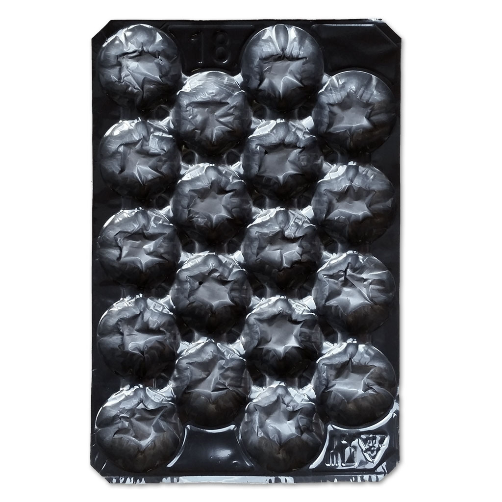 Alvéoles #18 noires  6,8kg/15lbs (403g/14,4oz) 500/boîte