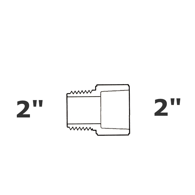 Adaptador gris 2 MPT x 2 sl sch 40