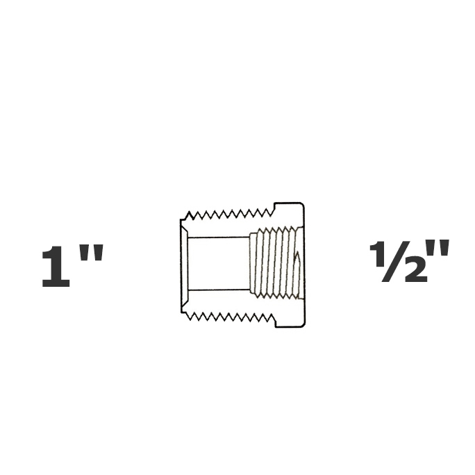 Réduit gris 1 MPT x 1/2 FPT sch 40