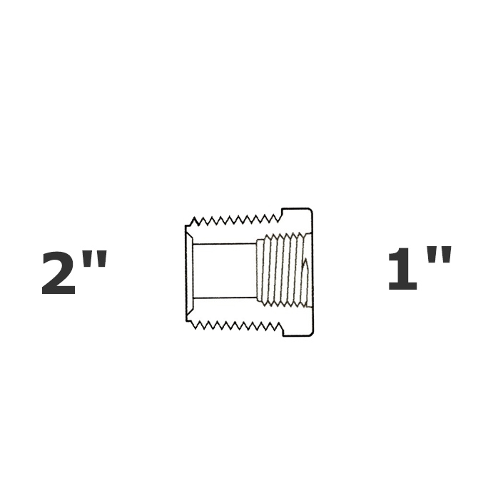 Réduit gris 2 MPT x 1 FPT sch 40