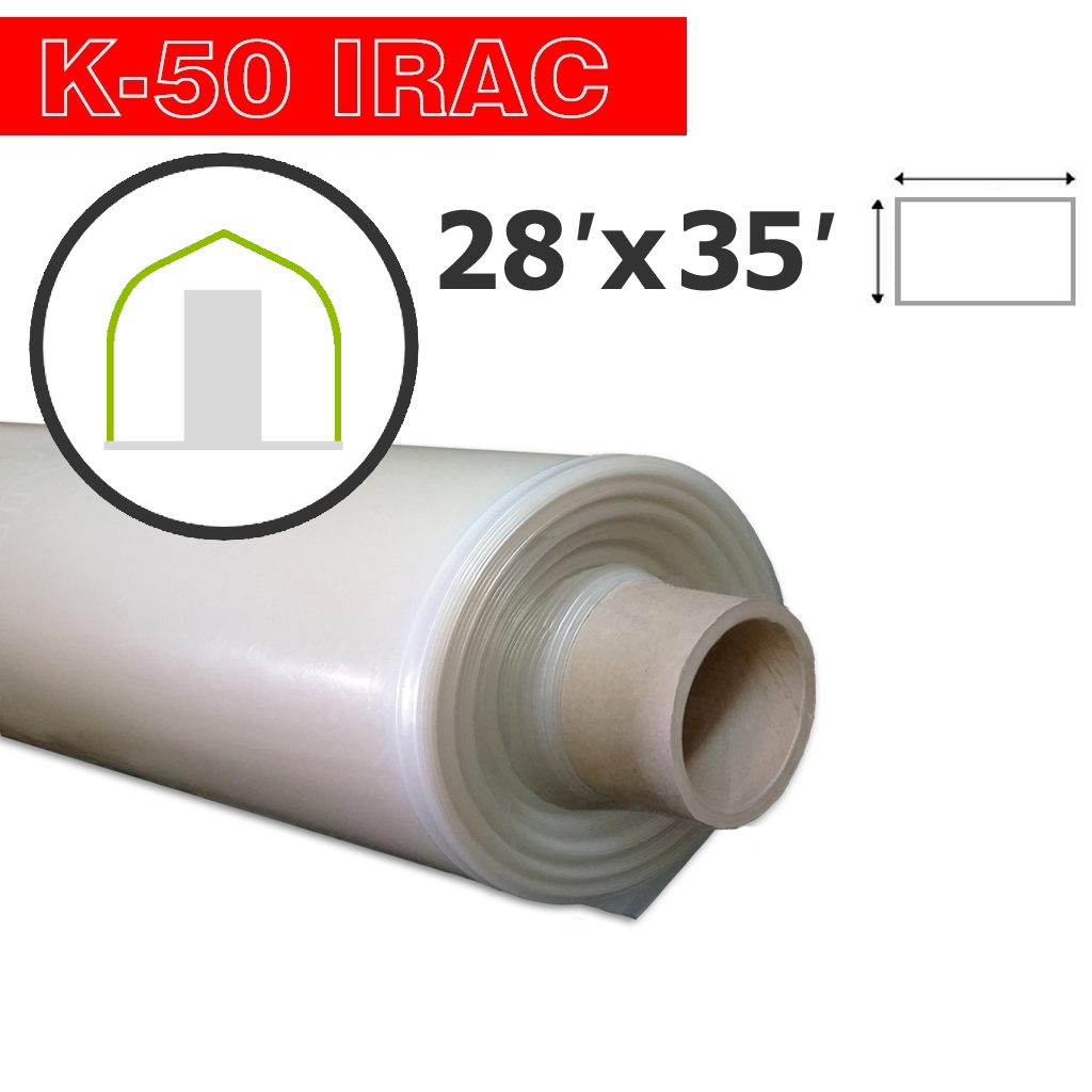 Poly 28' Sheet IRAC 6mil K-50 50UV Klerk's 28' x 35' *Greenhouse 1* - As seen at l'Académie Potagère