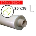 Poly 25' Feuille IRAC 6mil K-50 50UV Klerk's  25' x 18' *Tunnel 1* - Tel que vu à l'Académie Potagère
