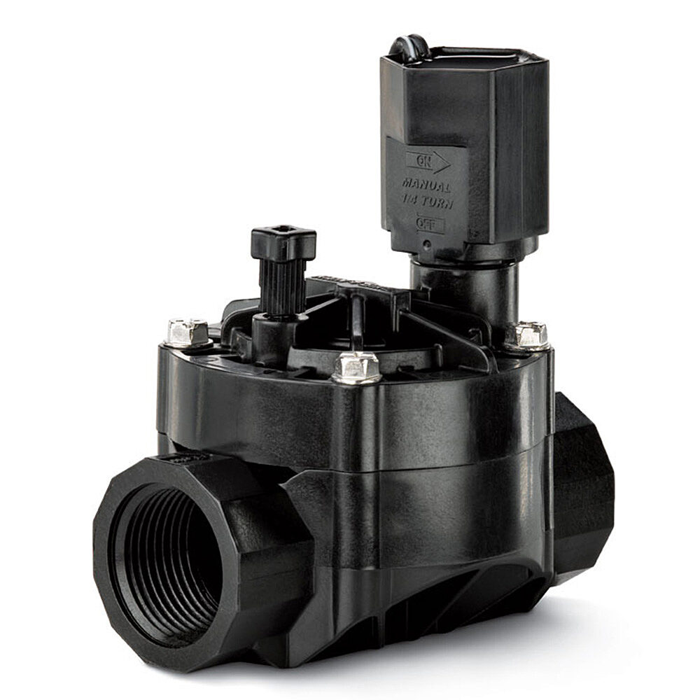 Valve électrique 24Vac 1" FPT noire (droite) 