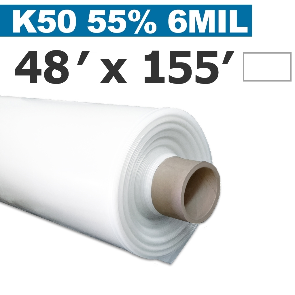 Poly 48' Chapas Blanco 6 Mil UVI 48 Klerk's *precortado* 48' x 155'