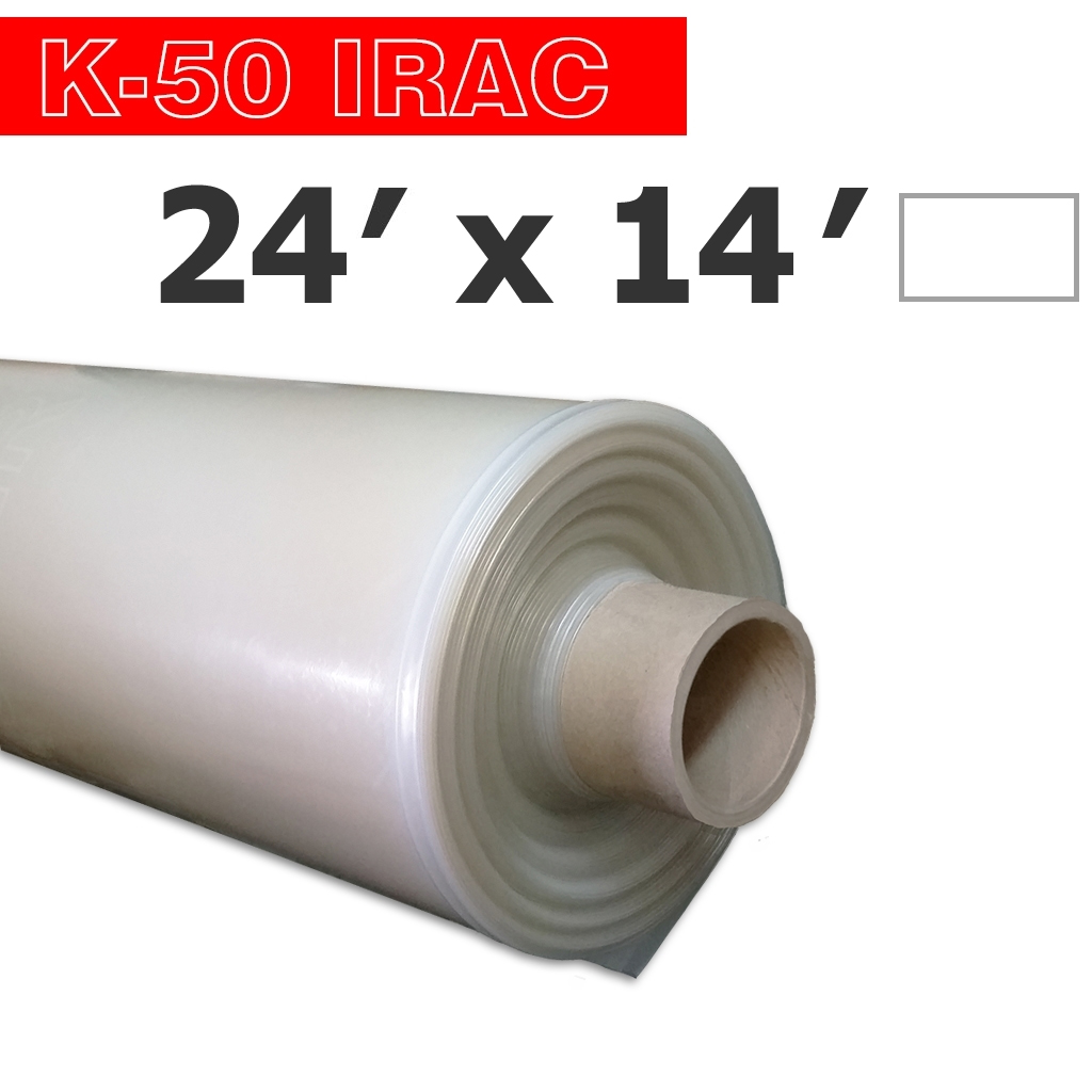 Poly 24' Feuille IRAC 6mil K-50 50UV Klerk's *pré-coupé* 24' x 14'