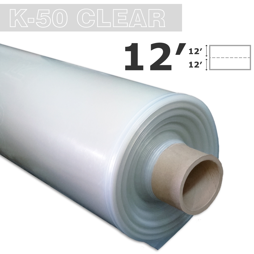 Poly 12' Sheeting 2/roll Clear 6mil K-50 50UV Klerk's