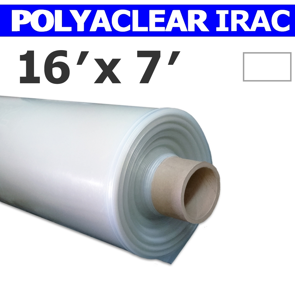 Poly 16' Feuille IRAC 7.2mil Polyaclear 50UV Agripolyane *pré-coupé* 16' x 7'