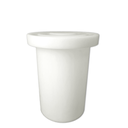 Translucent white PE plastic tank 5 gallons (22L) 11" x 18" with lid
