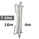 Prewound hook double 220mm IN STOCK, white twine, total: 20m, fall: 4m