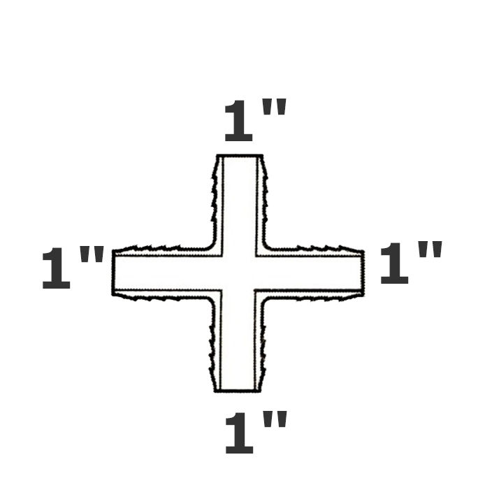 Croix grise 1 ins x 1 ins x 1 ins x 1ins