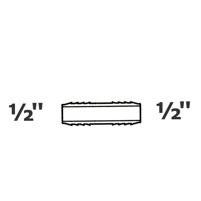 Coupling grey 1/2 ins x 1/2 ins