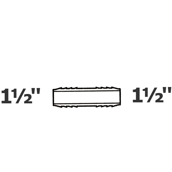 Coupling grey 1 1/2 ins x 1 1/2 ins