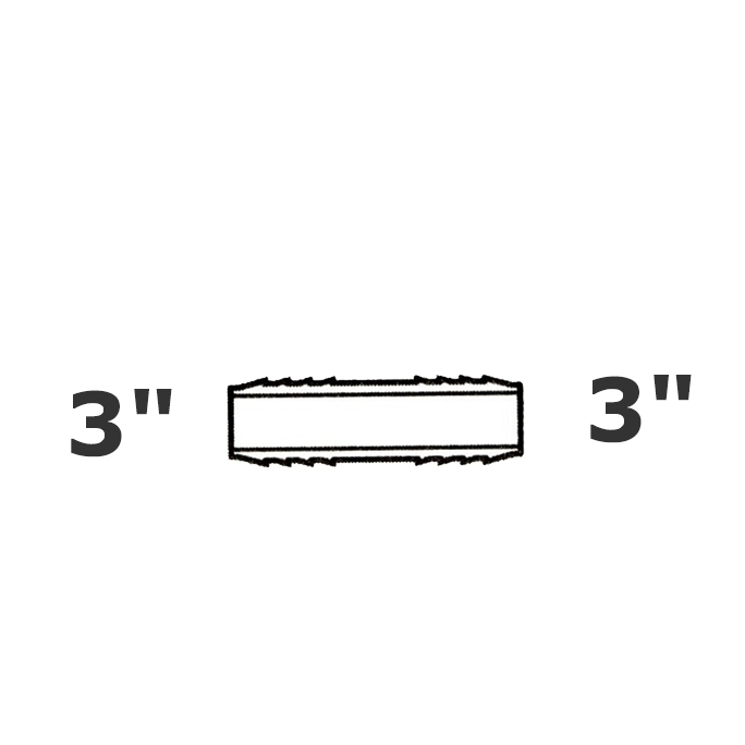 Coupling grey 3 ins x 3 ins