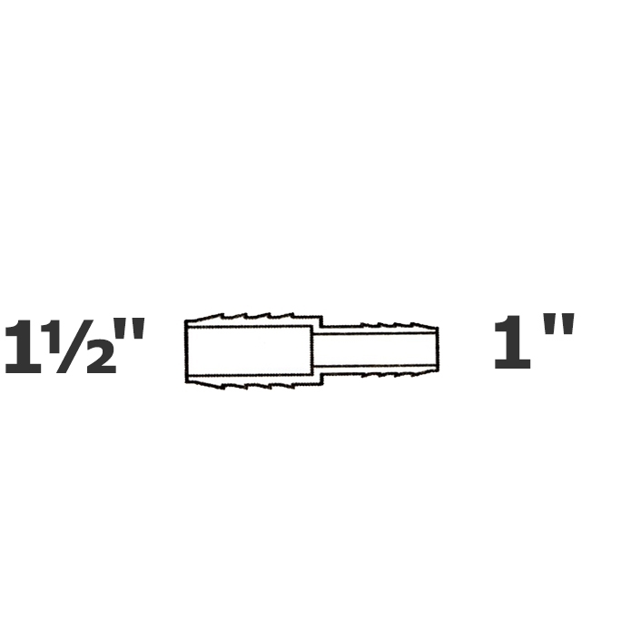 Reducer coupling grey 1 1/2 ins x 1 ins