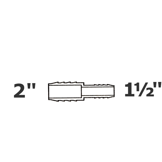 Acoplamiento reductor gris 2 ins x 1 1/2 ins