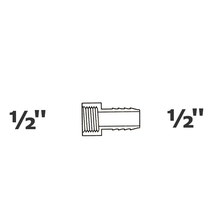 Adaptador gris 1/2 FPT x 1/2 ins