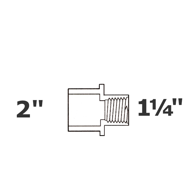 Adaptador gris reduce 2 SP x 1 1/4 FPT sch 40