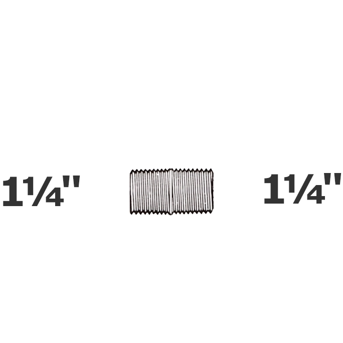 Nipple grey 1 1/4 NPT x CLOSE sch 80