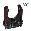 Black plastic pipe clip  - 1/2"