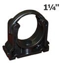 Black plastic pipe clip  - 1-1/4"