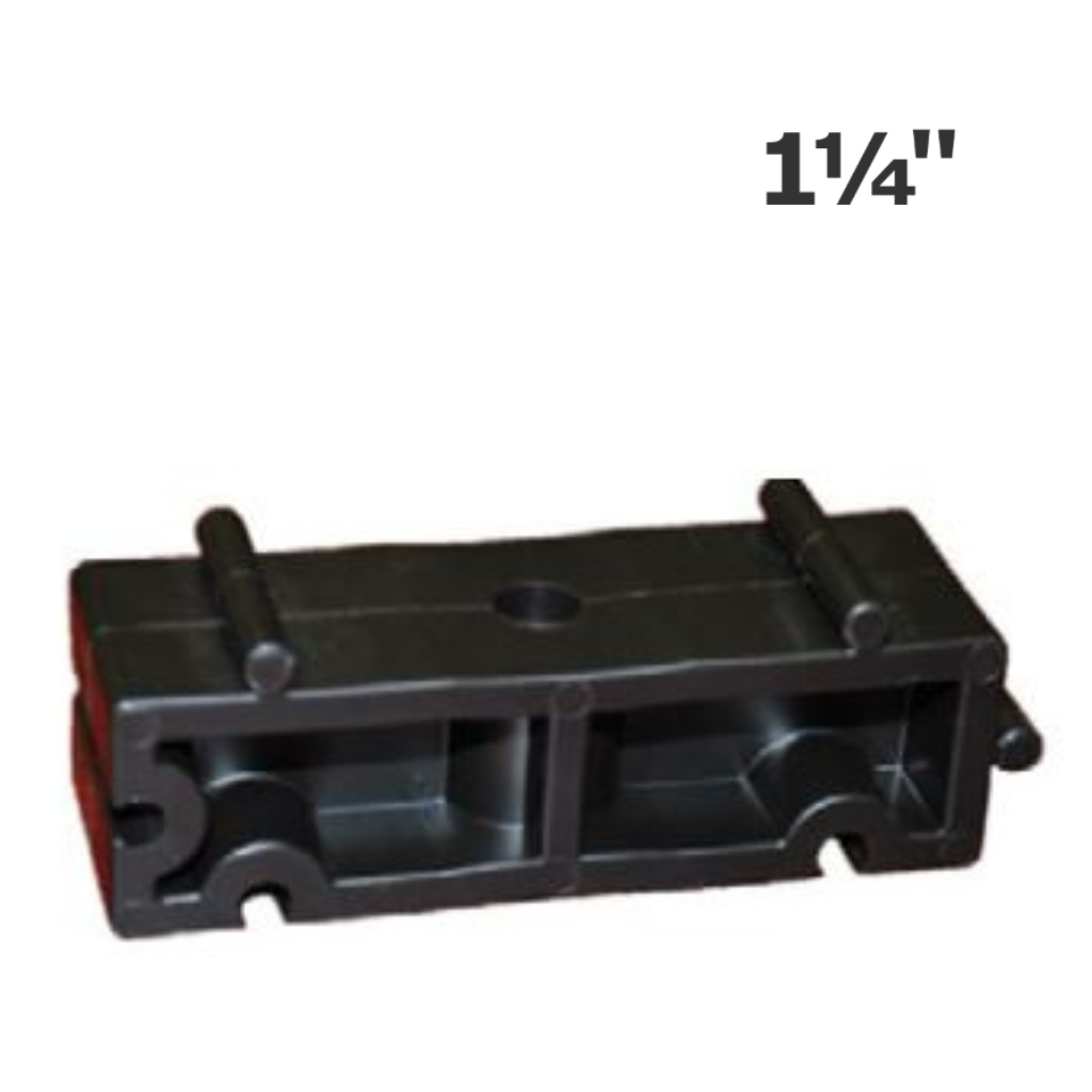 Bloc maintien pour clip plastique noir - 1-1/4"