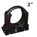 Clip plastique noir pour maintien tuyau - 2"