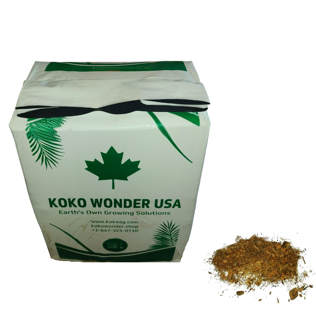 Coco bag bulk 70% fine 30% coarse fibers (200L) Washed