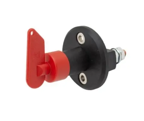 Interrupteur principal 24 V/100 A rouge avec clé fermée *stock Canada*  