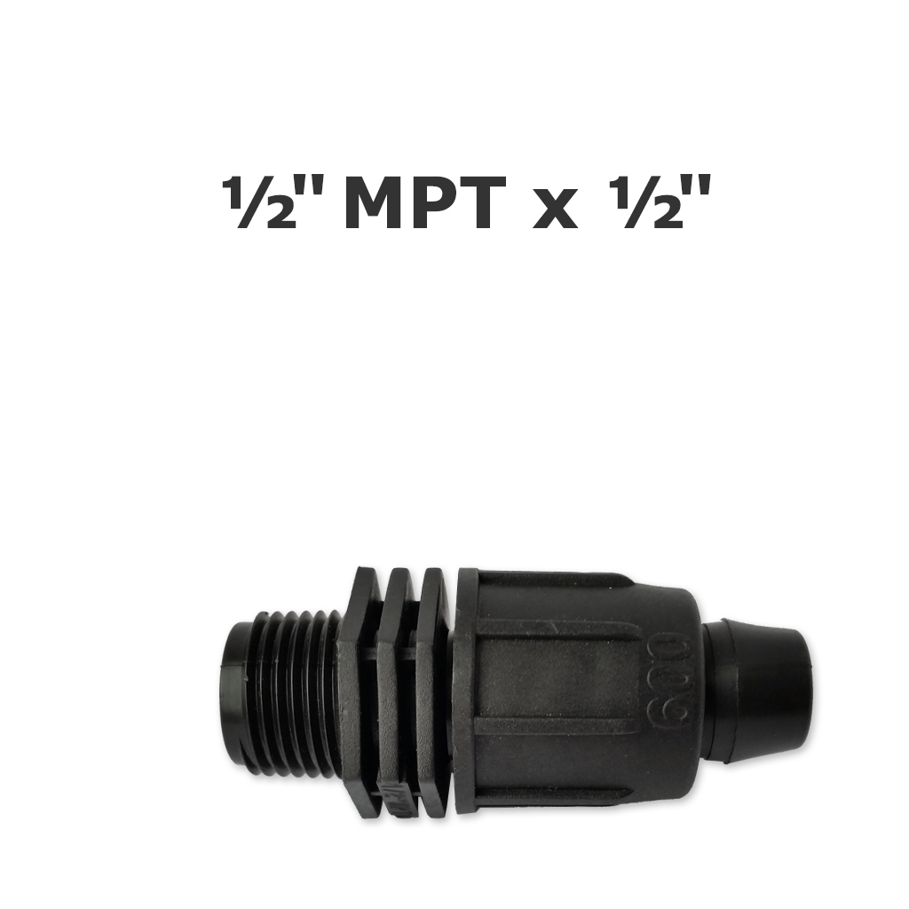 Perma-Loc adaptador 1/2" MPT x 1/2" acoplador rápido Irritec