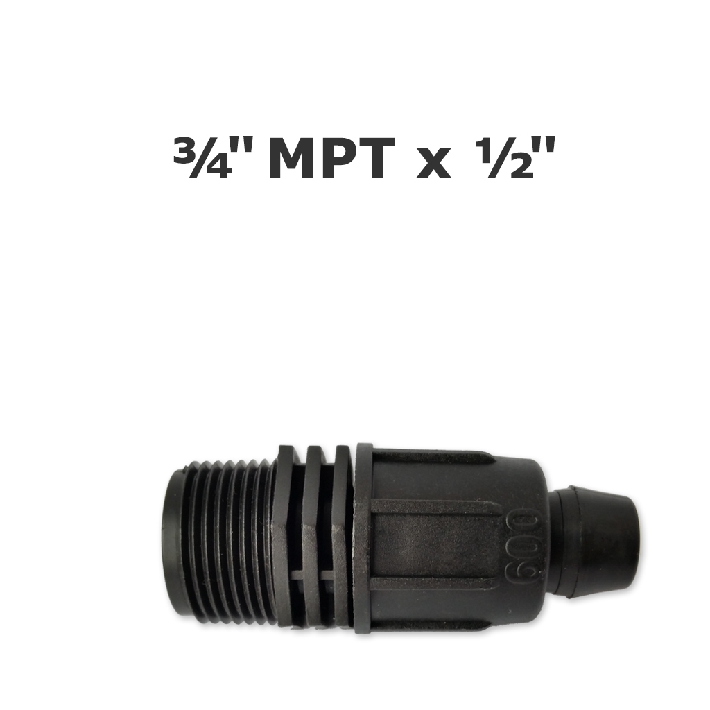 Perma-Loc adaptador 3/4" MPT x 1/2" acoplador rápido Irritec