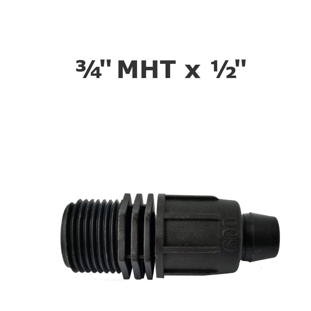 Perma-Loc adaptateur 3/4" MHT (boyau) x 1/2" à attache rapide Irritec