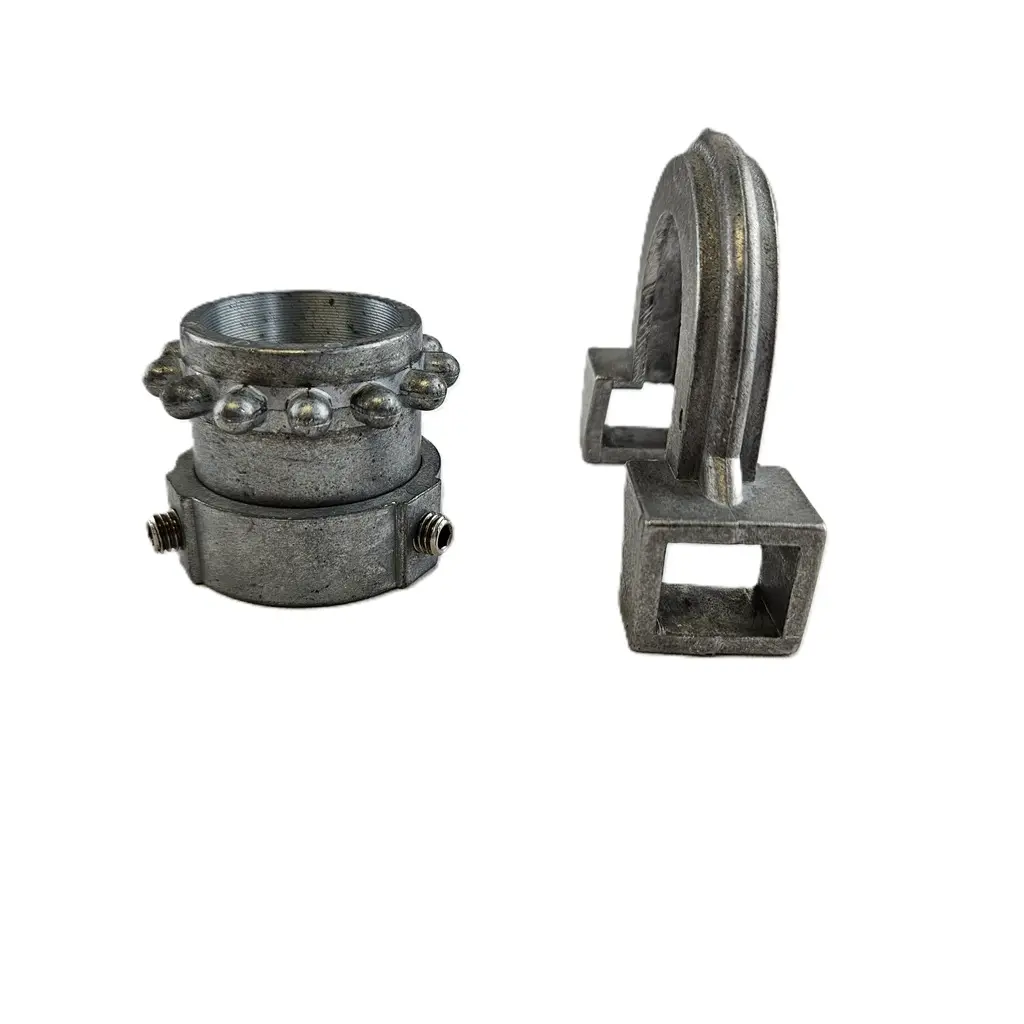 Pignon et Étrier (petit) pour crémaillère de 2 cm, trous ronds Curau