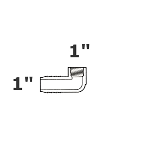 Codo gris 90° 1 ins x 1 FPT