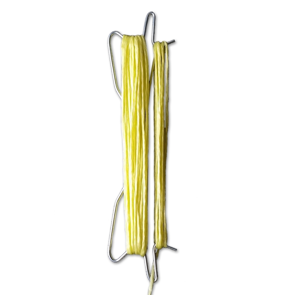 Prewound yellow hooks Dbl 220 mm Std 1200m/kg