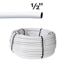 PE tubo blanco/negro 1/2" Netafim 61PSI (ID 0.60" OD 0.70" Wall 0.05") (500')
