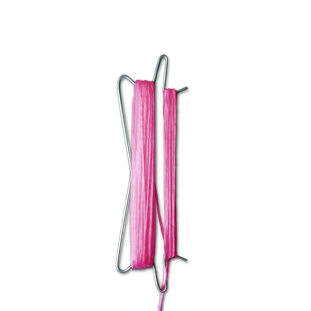 Prewound pink hooks Dbl 180mm Std 1200m/kg UV treated