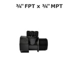 Mini valve 3/4" MPT x 3/4" FPT (mini handle)