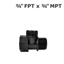 Mini valve 3/4" MPT x 3/4" FPT (mini poignée) Irritec pour filtre