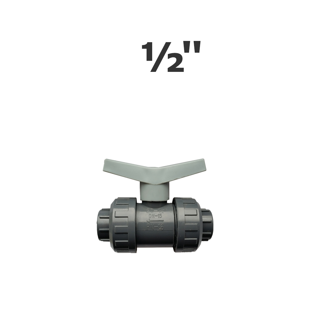 1/2 in. FPT grey true union ball valve Viton seal