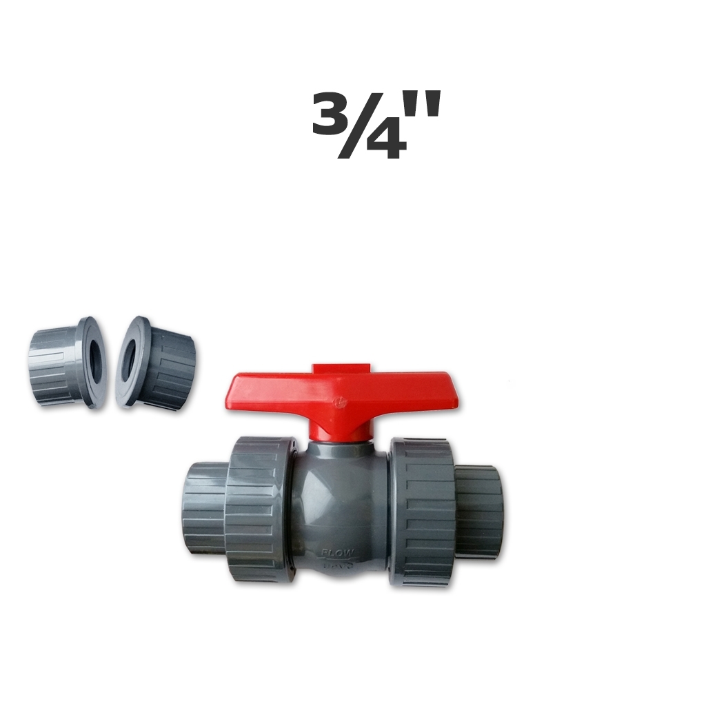 3/4 in. sl/FPT grey true union ball valve EPDM seal